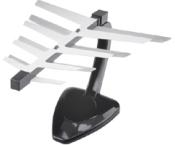 Inexpensive Zenith indoor HDTV antenna functions as a yagi and works with most wireless mics.