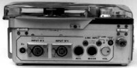 Microphone inputs on Nagra recorder.