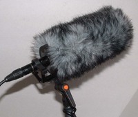 K-Tek fuzzy windscreen for short shotgun mic.